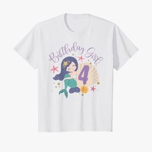 Birthday girl mermaid shirt